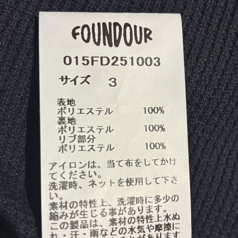 NO BRAND(ノーブランド) FOUNDOUR ファウンダ 25SS ZIP UP HOODIE