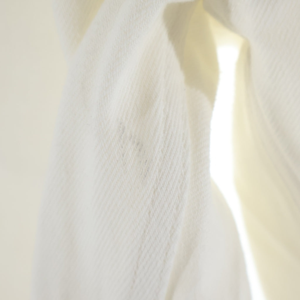 NO BRAND(ノーブランド) HERILL ヘリル 21SS TUCK DENIM ワイドタックデニムトラウザーパンツ ホワイト 21-030-HL-8000