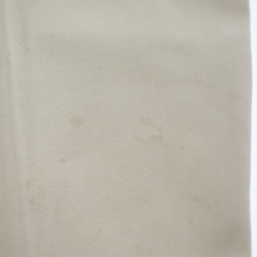 NO BRAND(ノーブランド) HERILL ヘリル 21SS TUCK DENIM ワイドタックデニムトラウザーパンツ ホワイト 21-030-HL-8000