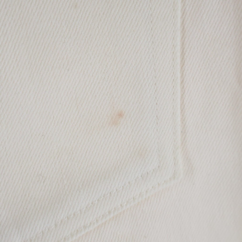 NO BRAND(ノーブランド) HERILL ヘリル 21SS TUCK DENIM ワイドタックデニムトラウザーパンツ ホワイト 21-030-HL-8000
