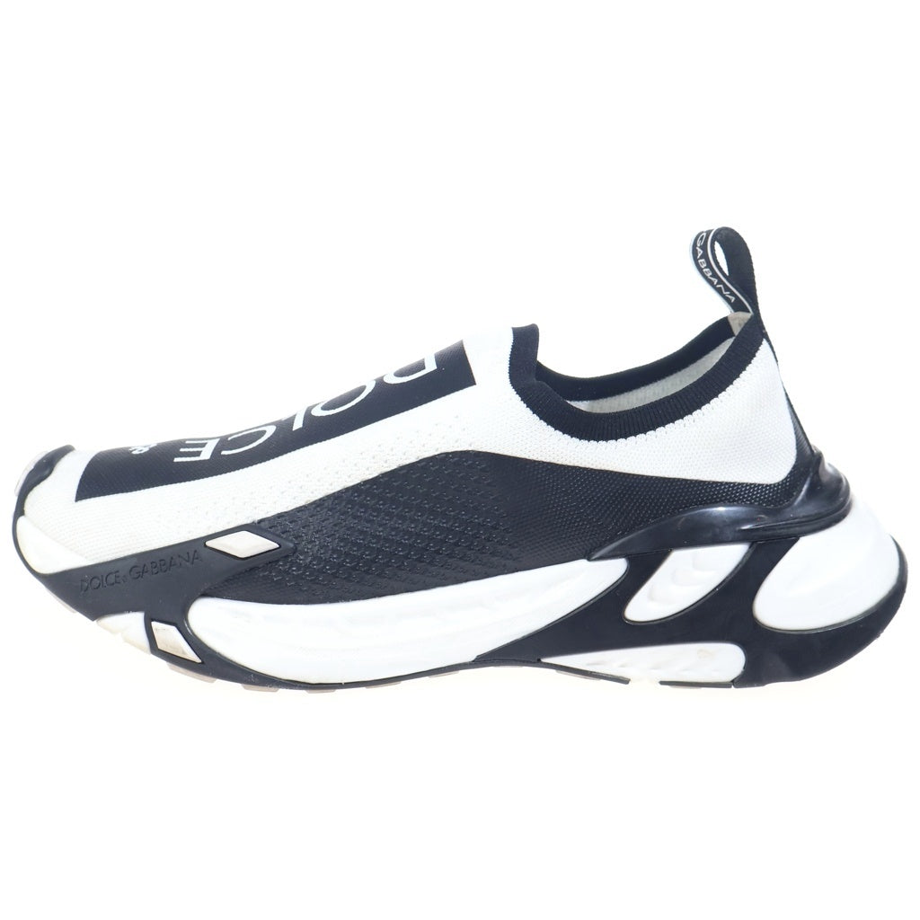 DOLCE & GABBANA(ドルチェアンドガッバーナ) Strtch Mesh Fst Sneaker CS2172 ストレッチメッシュ ビッグロゴ ファストローカットスニーカー ホワイト/ブラック
