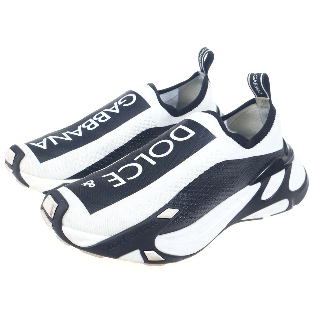 DOLCE & GABBANA(ドルチェアンドガッバーナ) Strtch Mesh Fst Sneaker CS2172 ストレッチメッシュ ビッグロゴ ファストローカットスニーカー ホワイト/ブラック