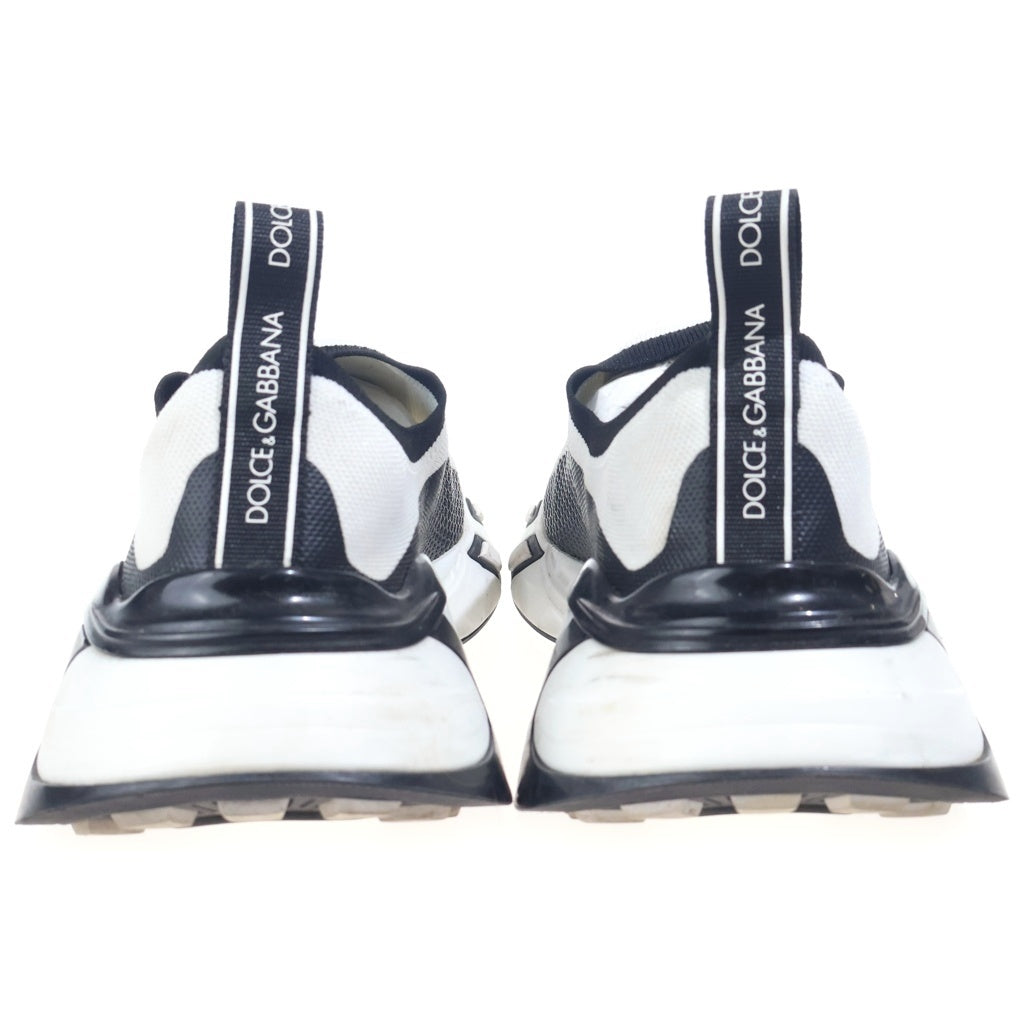 DOLCE & GABBANA(ドルチェアンドガッバーナ) Strtch Mesh Fst Sneaker CS2172 ストレッチメッシュ ビッグロゴ ファストローカットスニーカー ホワイト/ブラック