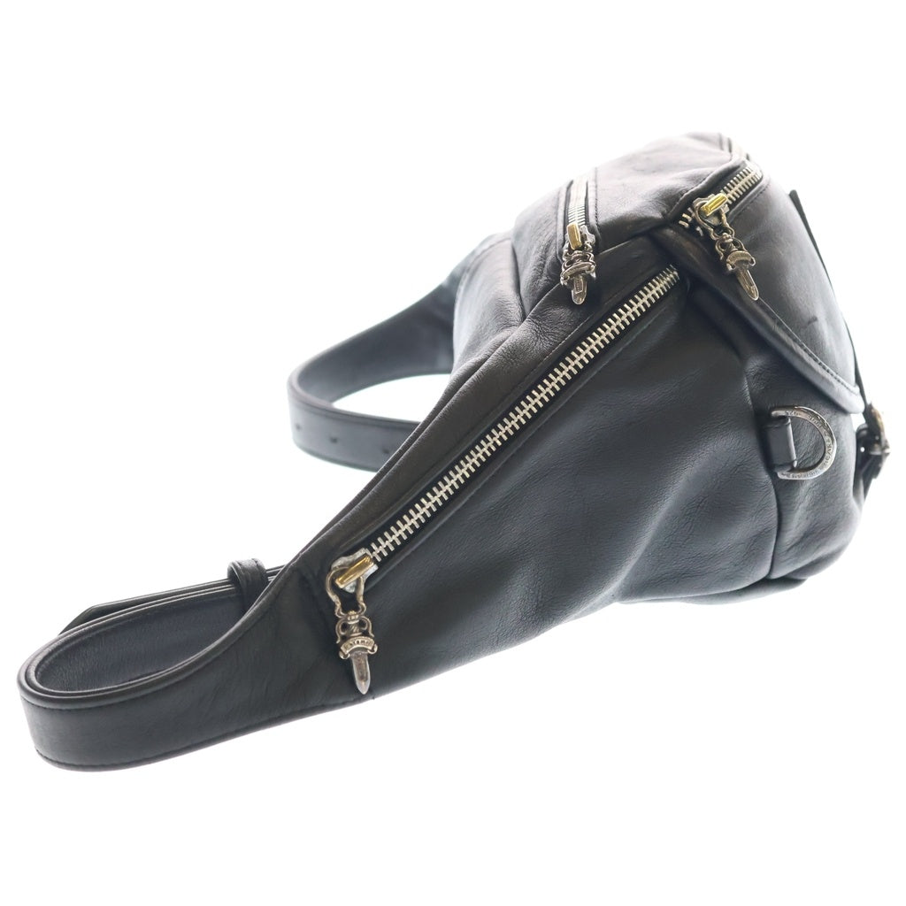 CHROME HEARTS(クロムハーツ) #1 SNAT PACK スナットパック ダガージップ ガンスリンガーベルト レザーウエストバッグ ブラック