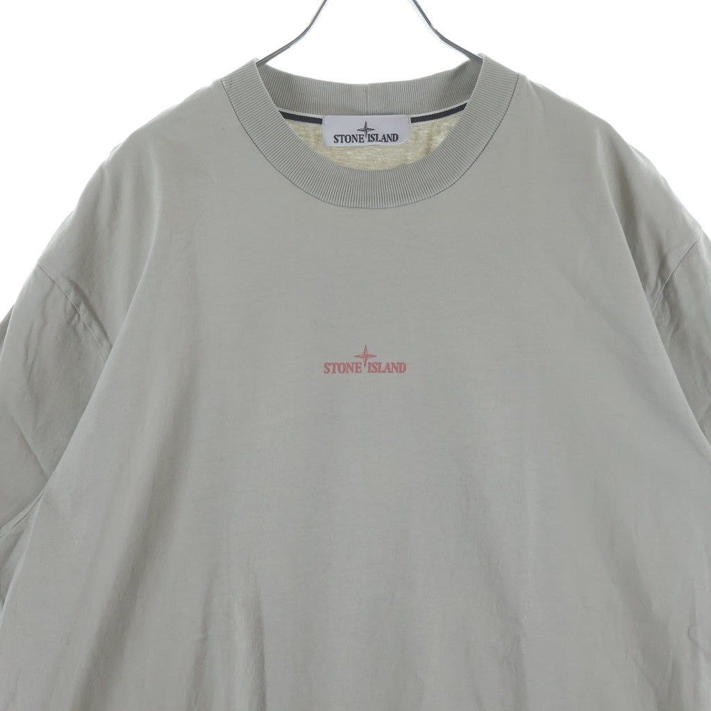 STONE ISLAND(ストーンアイランド) Organic Cotton T-Shirt バックプリントクルーネック半袖Tシャツカットソー グレー L1S152100001 S0374