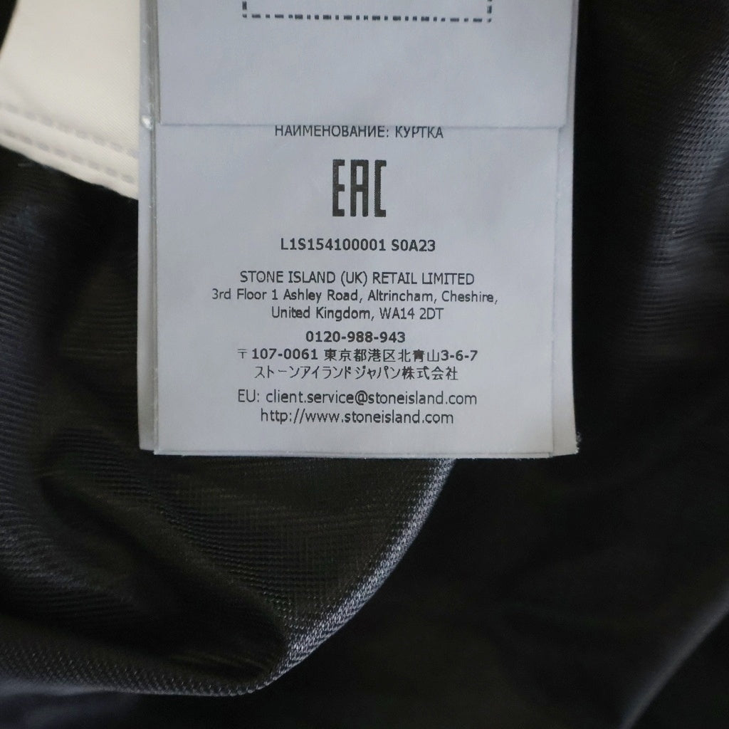 STONE ISLAND(ストーンアイランド) GARMENT DYED CRINKLE REPS NY ジップアップナイロンジャケット ブラック L1S154100001 S0A23
