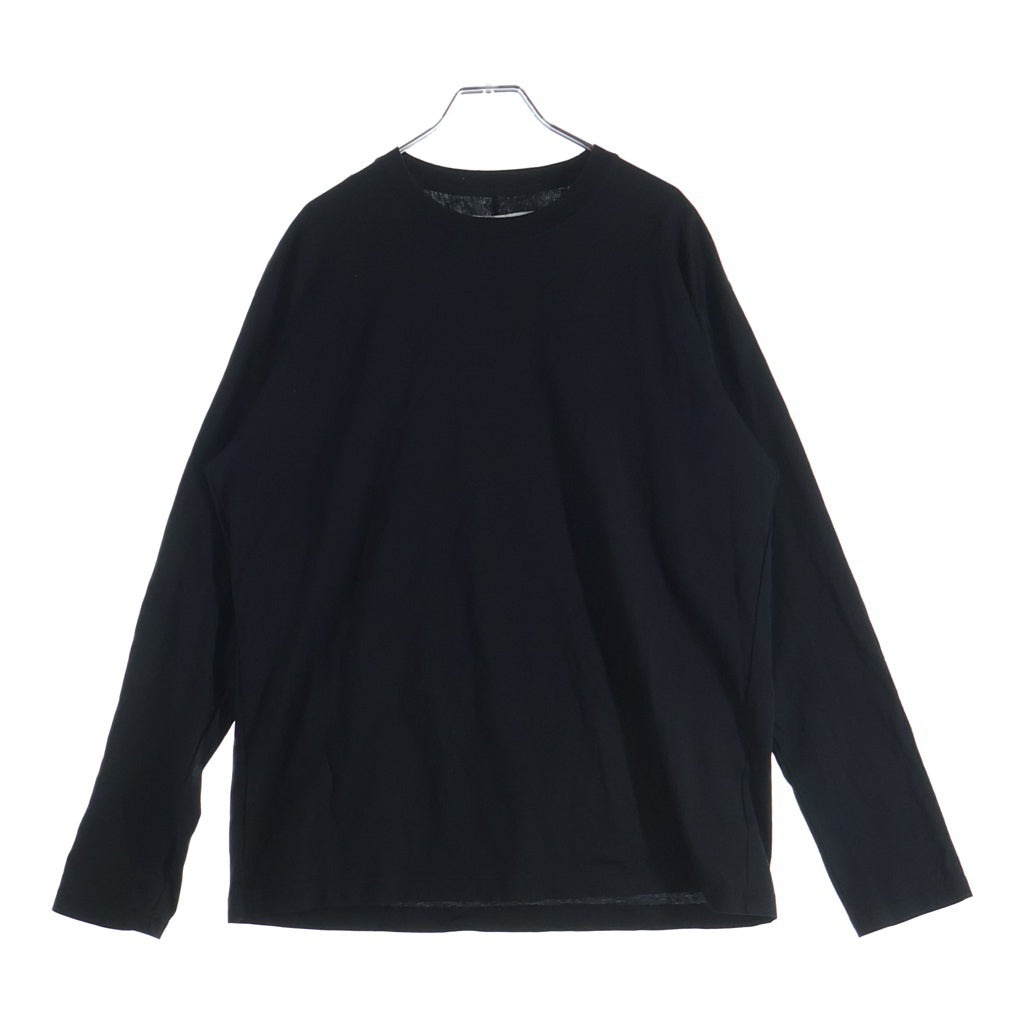 JOHN LAWRENCE SULLIVAN(ジョンローレンスサリバン) COTTON JERSEY SWITCHED TOP コットンジャージークルーネック長袖カットソー ブラック 5B007-0225-19