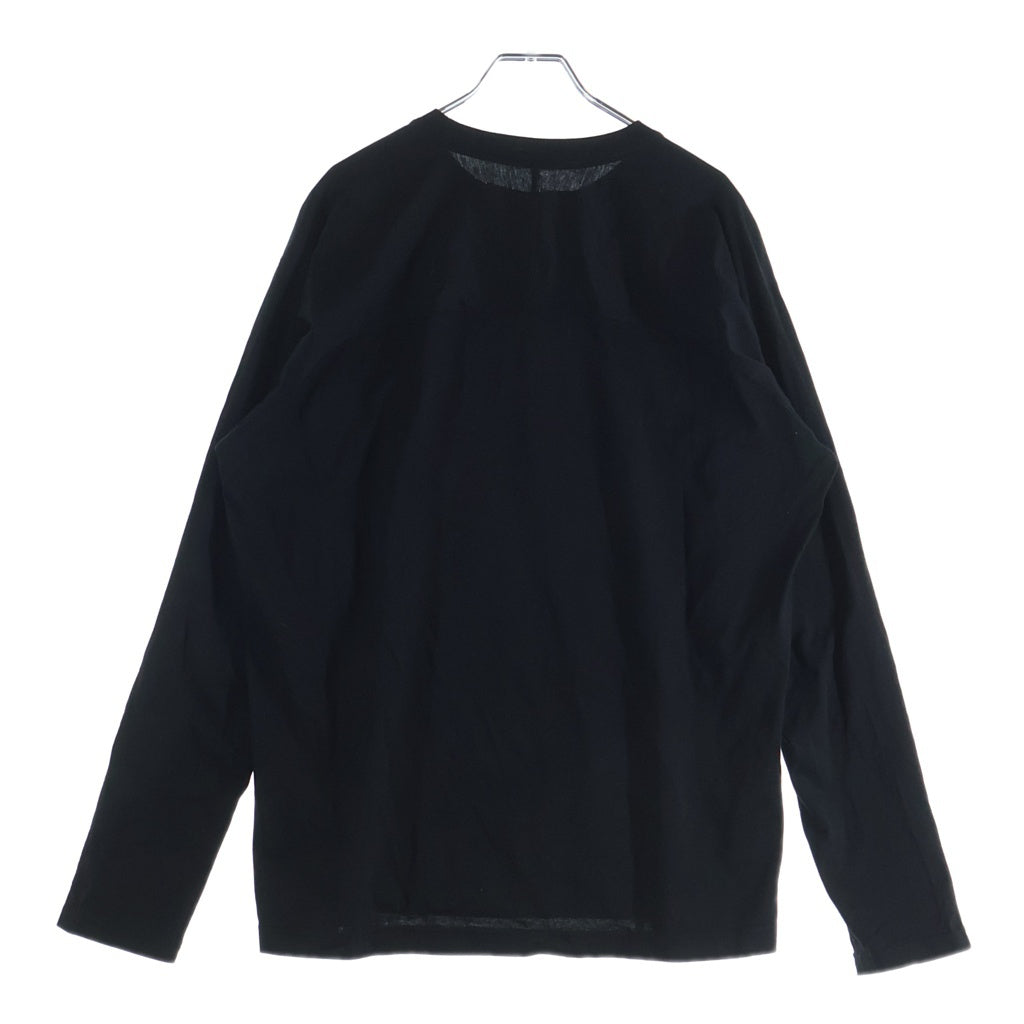 JOHN LAWRENCE SULLIVAN(ジョンローレンスサリバン) COTTON JERSEY SWITCHED TOP コットンジャージークルーネック長袖カットソー ブラック 5B007-0225-19