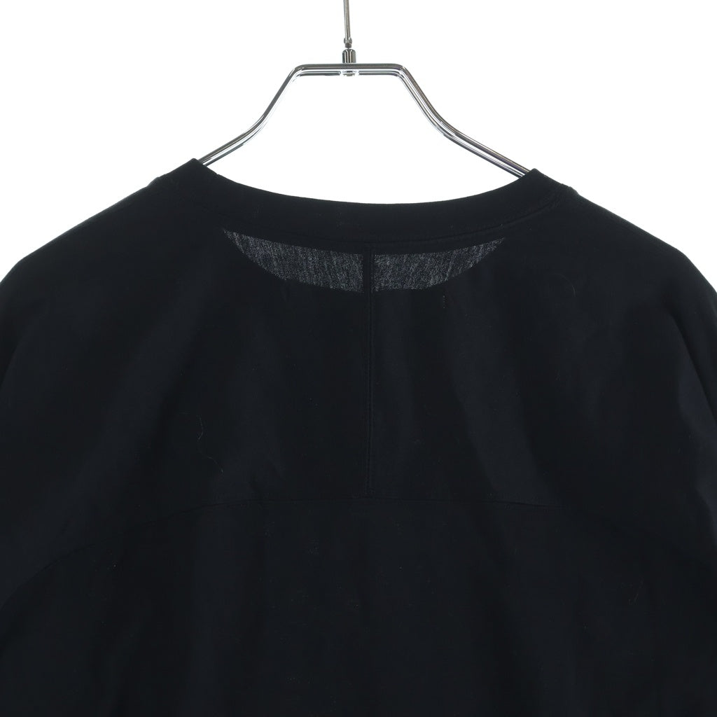 JOHN LAWRENCE SULLIVAN(ジョンローレンスサリバン) COTTON JERSEY SWITCHED TOP コットンジャージークルーネック長袖カットソー ブラック 5B007-0225-19