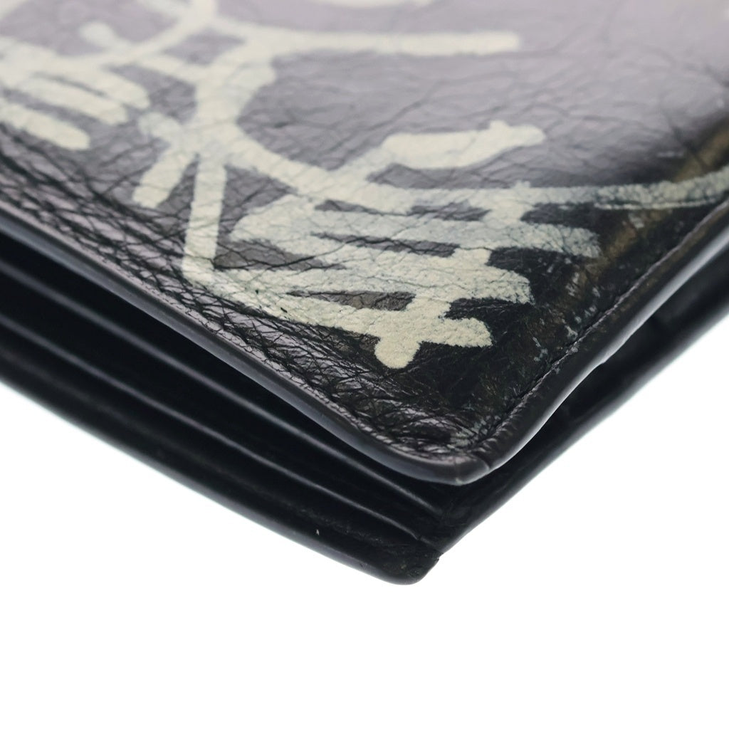 BALENCIAGA(バレンシアガ) Cash Square Folded Coin wallet graffiti スクエアウォレット グラフィティ 2つ折り ブラック 594315