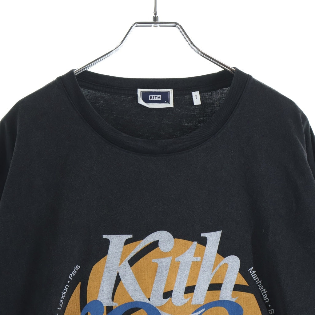 KITH(キス) 22SS 96 Classics Vintage Tee 96クラシック ヴィンテージ加工 クルーネック長袖Tシャツカットソー ロングスリーブ ロンT ブラック KHM030252