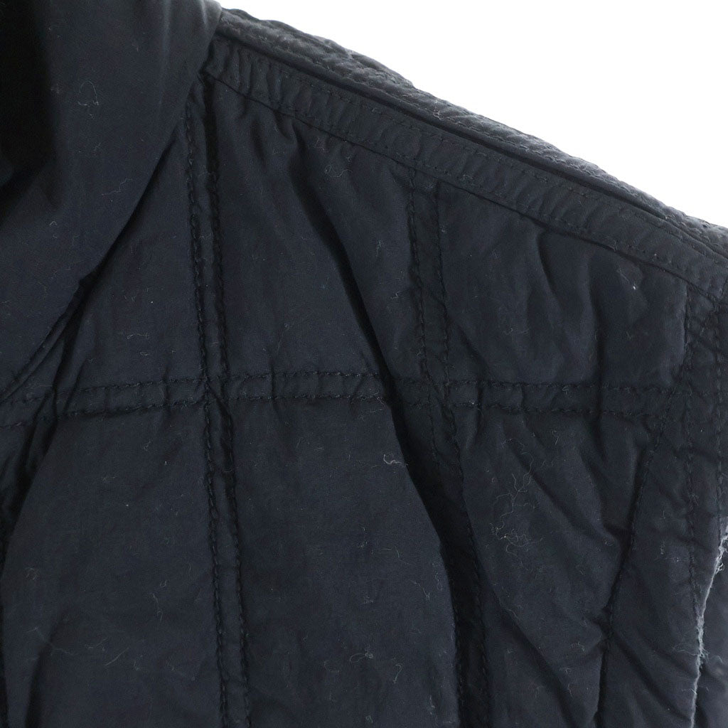 STONE ISLAND(ストーンアイランド) ナイロン 中綿 ロゴワッペン ジップアップベスト ブラック K2S15G100014S00F6