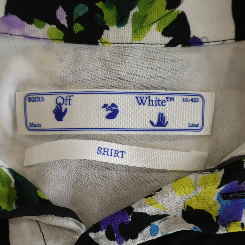 OFF-WHITE(オフホワイト) Checker Flower Print S/S Shirt チェッカー フラワープリント 半袖シャツ 総柄 マルチカラー OMGA171S21FAB001