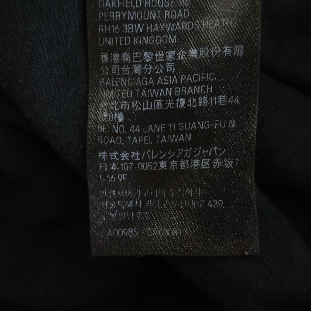 BALENCIAGA(バレンシアガ) 23SS Large Fit Tshirt 641675 TOV05 オーバーサイズ 両面ロゴプリントクルーネック半袖Tシャツカットソー ブラック