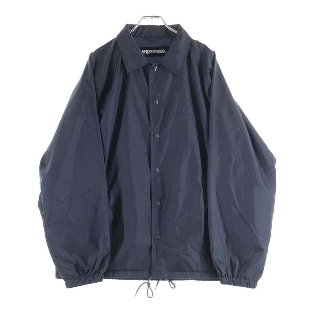 NEIGHBORHOOD(ネイバーフッド) 21SS BROOKS N-JKT 211TSNH-JKM01 バックロゴ刺繍ナイロンコーチジャケット ネイビー