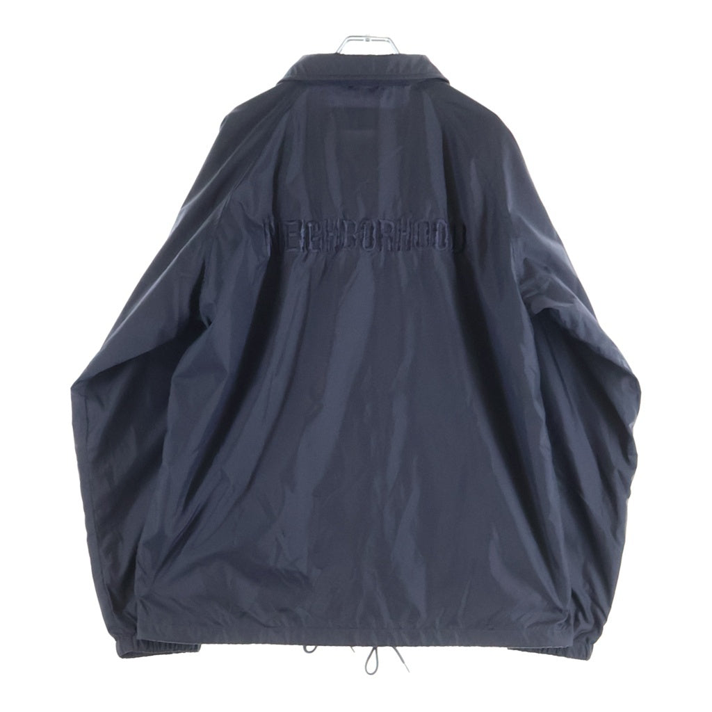 NEIGHBORHOOD(ネイバーフッド) 21SS BROOKS N-JKT 211TSNH-JKM01 バックロゴ刺繍ナイロンコーチジャケット ネイビー