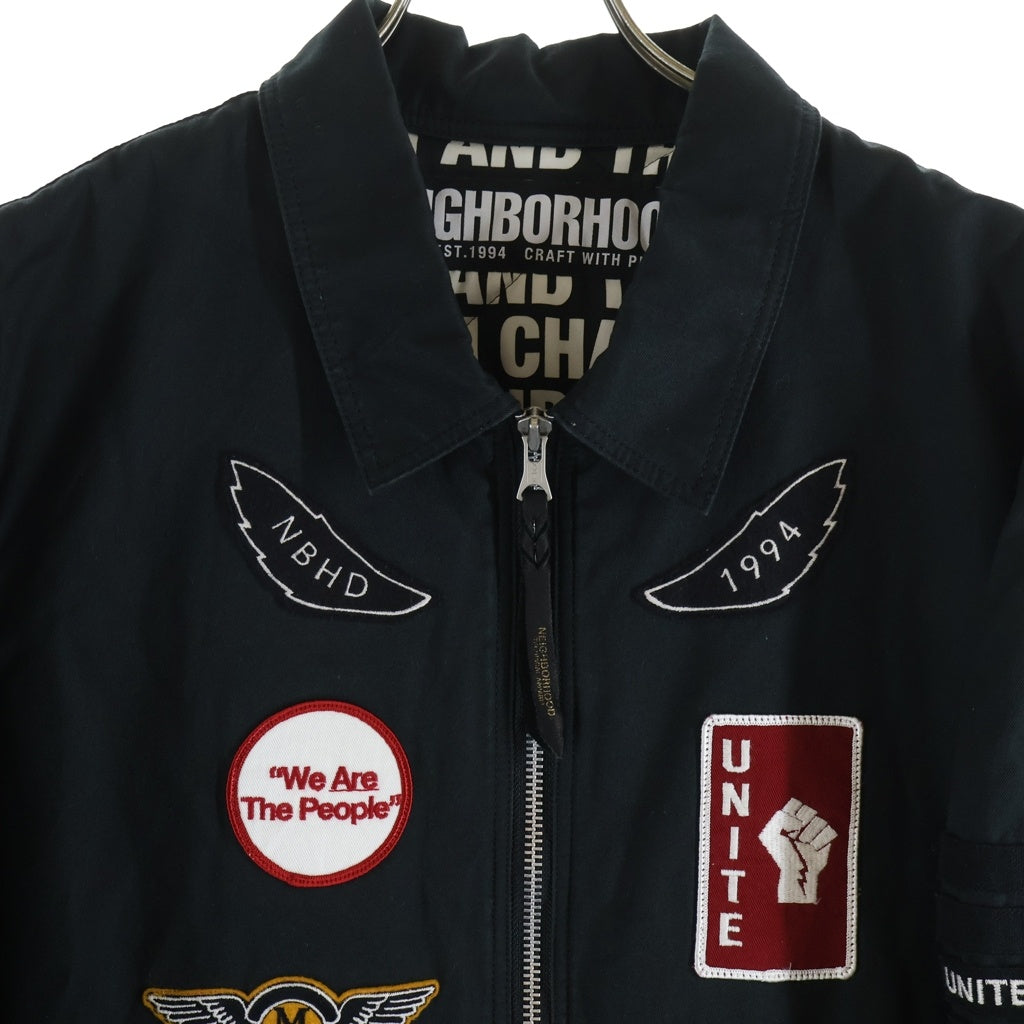 NEIGHBORHOOD(ネイバーフッド) 17AW FIXX.PW C-JKT 172AQNH-JKM05 フィックス パッチワッペン ブルゾンジャケット ブラック