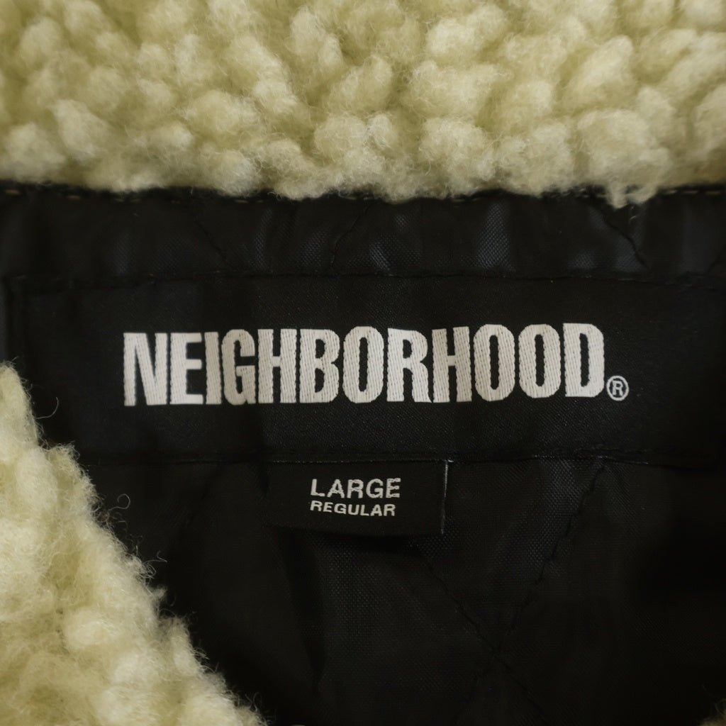 NEIGHBORHOOD(ネイバーフッド) 22AW CORDUROY WESTERN BOA COAT 222UTNH-SHM03 コーデュロイ ウエスタン ボアコート ブルゾンジャケット ブラック