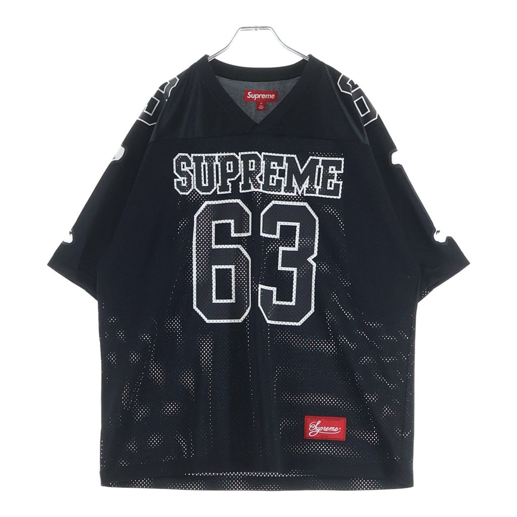 SUPREME(シュプリーム) 25AW Bones Football Jersey ボーン フットボール ジャージ クルーネック半袖メッシュTシャツカットソー ブラック