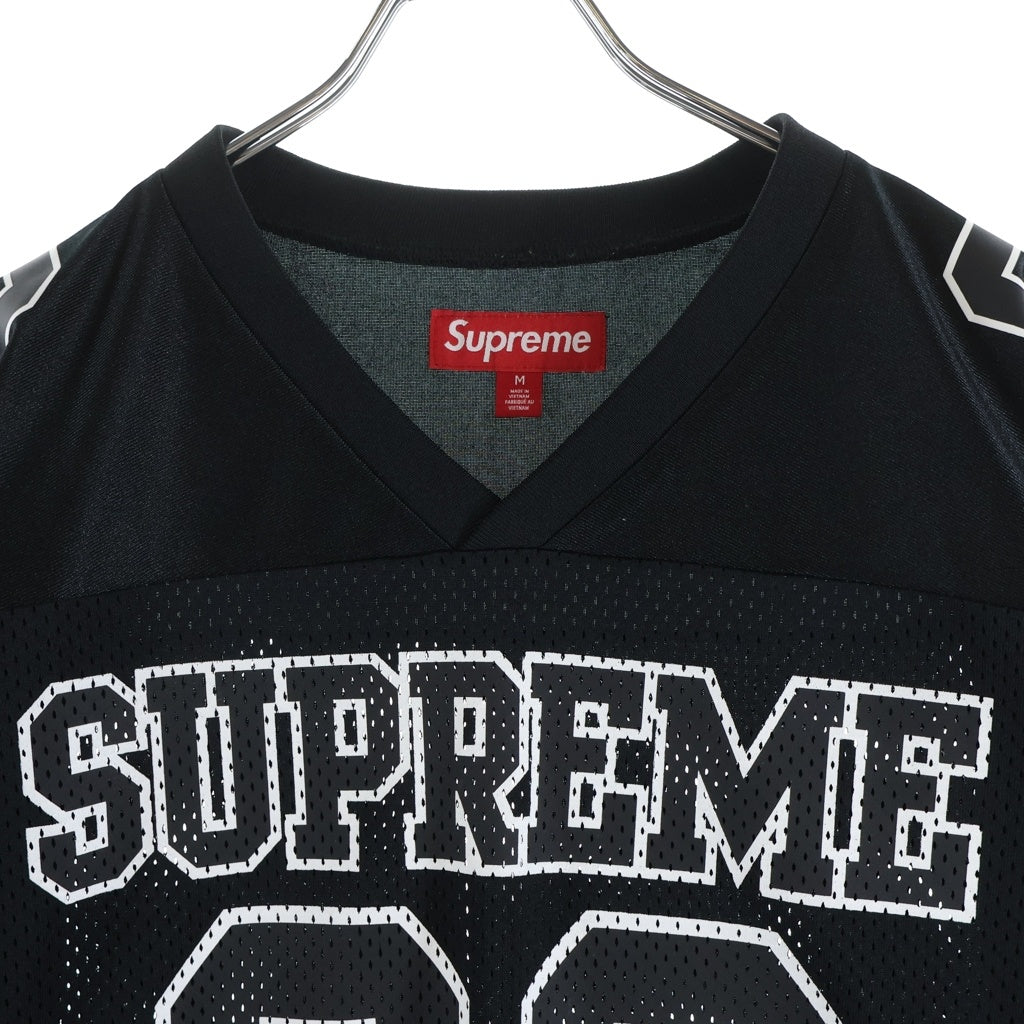 SUPREME(シュプリーム) 25AW Bones Football Jersey ボーン フットボール ジャージ クルーネック半袖メッシュTシャツカットソー ブラック