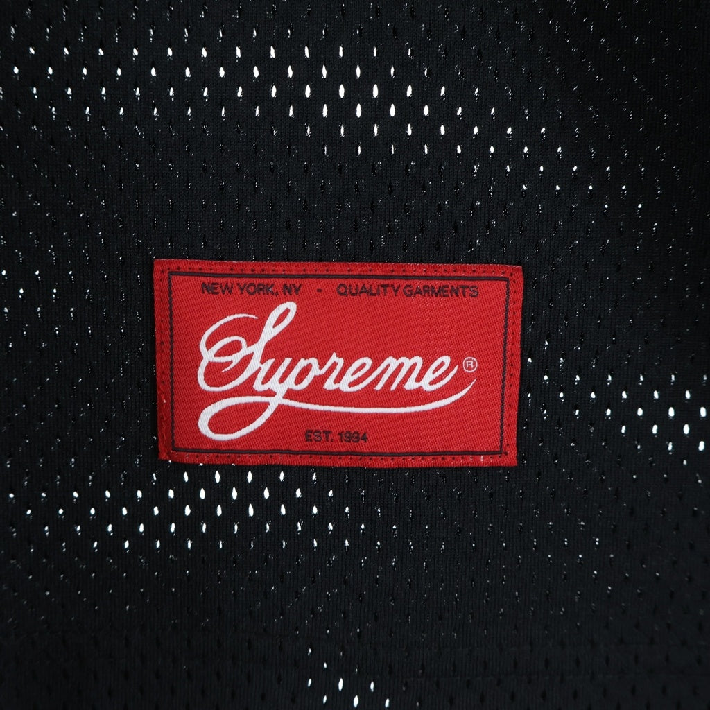 SUPREME(シュプリーム) 25AW Bones Football Jersey ボーン フットボール ジャージ クルーネック半袖メッシュTシャツカットソー ブラック