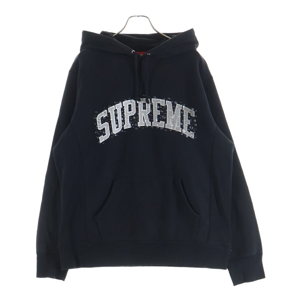 SUPREME(シュプリーム) 18AW WATER ARC HOODED SWEATSHIRT フロントロゴスウェットプルオーバーパーカーフーディー ブラック