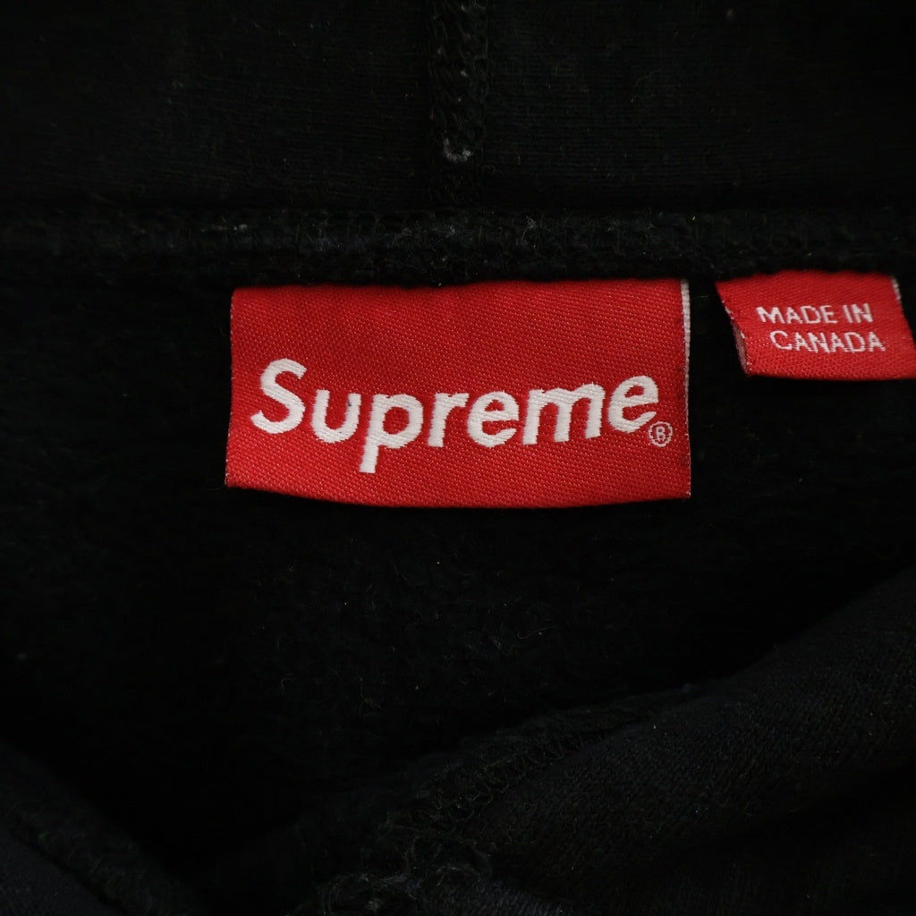 SUPREME(シュプリーム) 18AW WATER ARC HOODED SWEATSHIRT フロントロゴスウェットプルオーバーパーカーフーディー ブラック