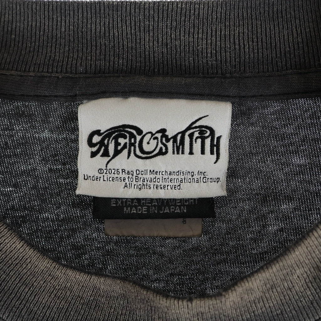 SAINT MICHAEL(セントマイケル) 26SS AEROSMITH AS_SS T-SHIRT クルーネック半袖Tシャツカットソー ブラック SM-MK8-0000-C25