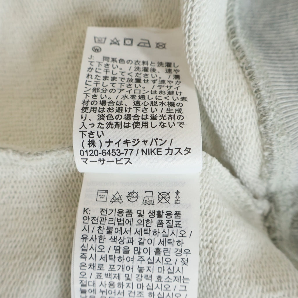 SAINT MICHAEL(セントマイケル) ×JORDAN SM FLEECE L/S HOODIE フロントロゴプリント プルオーバーパーカーフーディー グレー FV4718-050