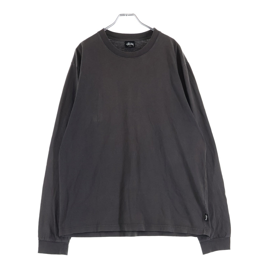 STUSSY(ステューシー) フェード ウォッシュド加工 ロングスリーブ クルーネック長袖Tシャツカットソー グレー