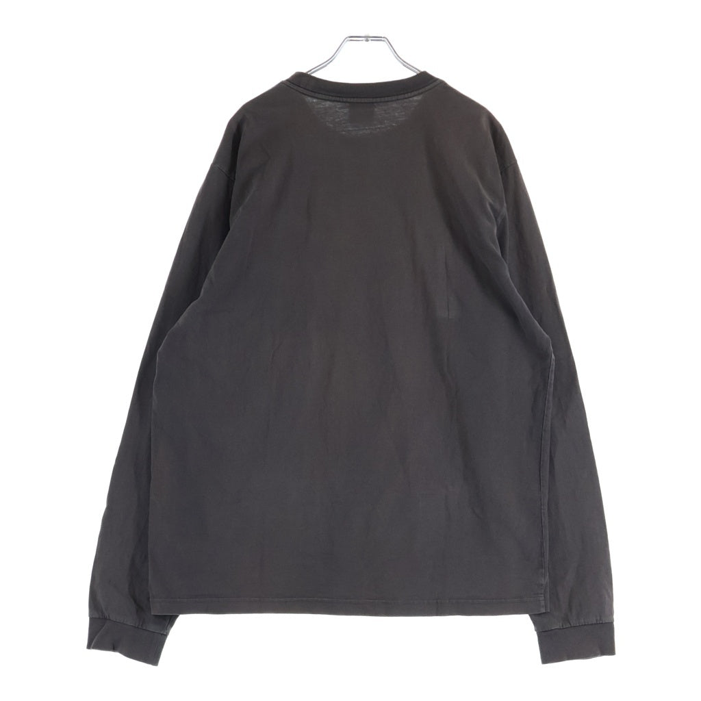 STUSSY(ステューシー) フェード ウォッシュド加工 ロングスリーブ クルーネック長袖Tシャツカットソー グレー