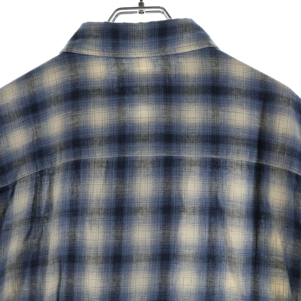 STUSSY(ステューシー) Liam SS Plaid Shirt Blue リアム ショートスリーブ プレイド 半袖シャツ ブルー 1110385