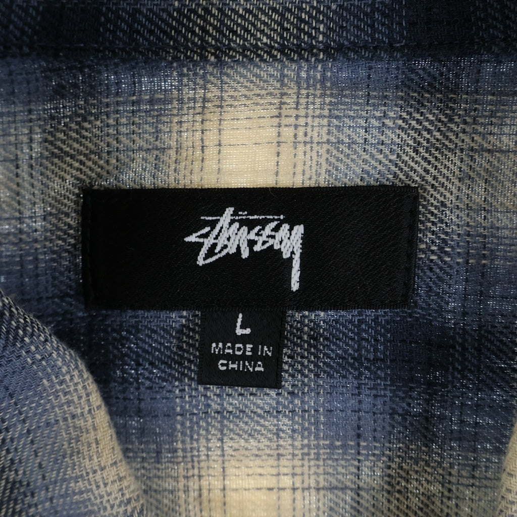 STUSSY(ステューシー) Liam SS Plaid Shirt Blue リアム ショートスリーブ プレイド 半袖シャツ ブルー 1110385