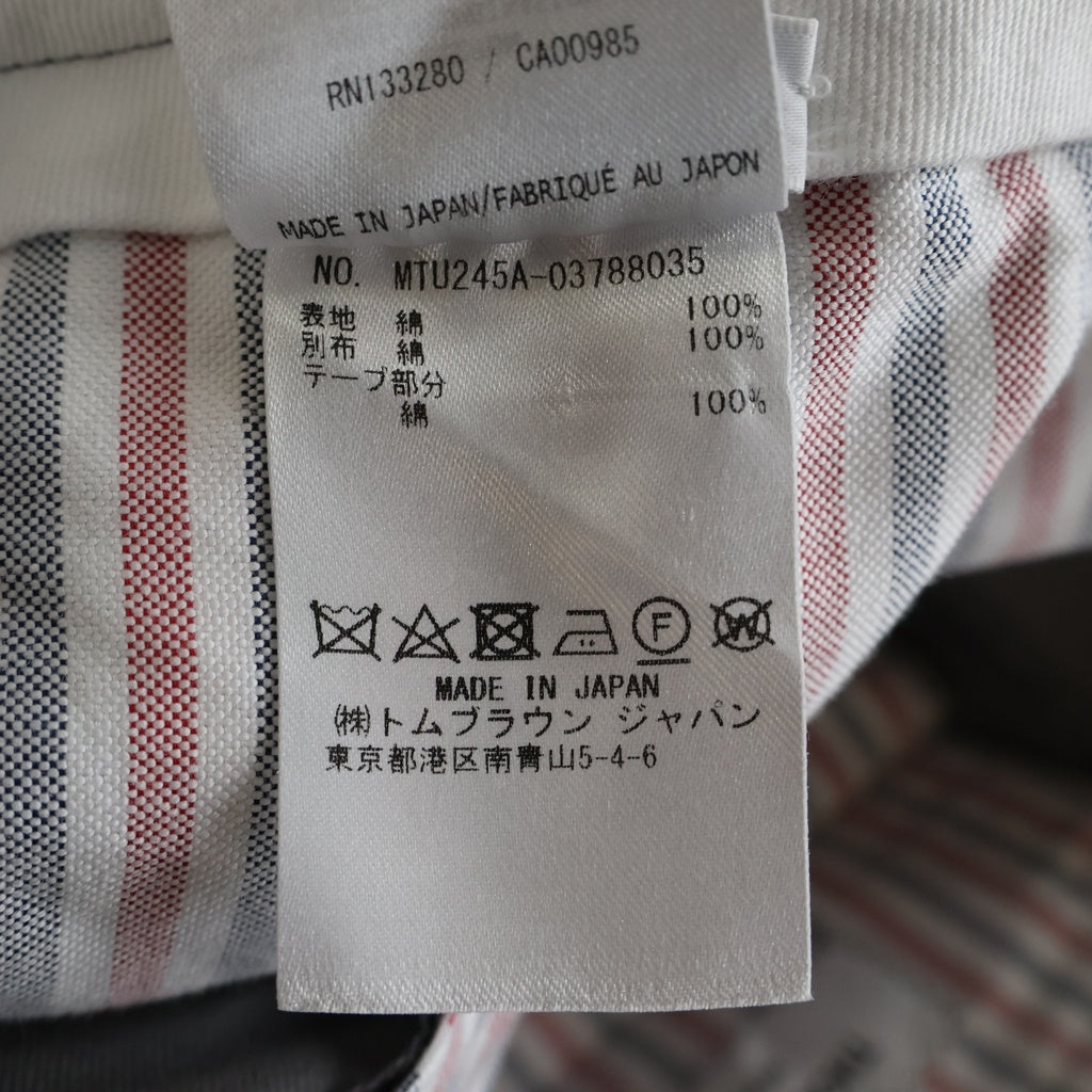 THOM BROWNE(トムブラウン) 4-BAR クラシックテ-ラードスラックスパンツ グレー MTU245A-03788035