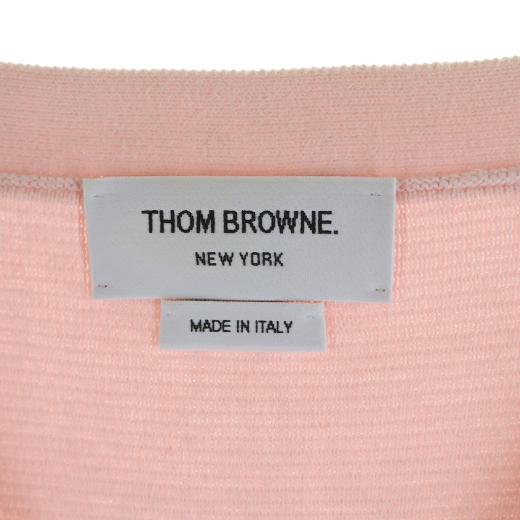 THOM BROWNE(トムブラウン) 4-BAR ミラノステッチ カーディガン ピンク MKC171A-00219680