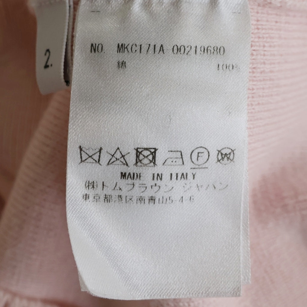 THOM BROWNE(トムブラウン) 4-BAR ミラノステッチ カーディガン ピンク MKC171A-00219680