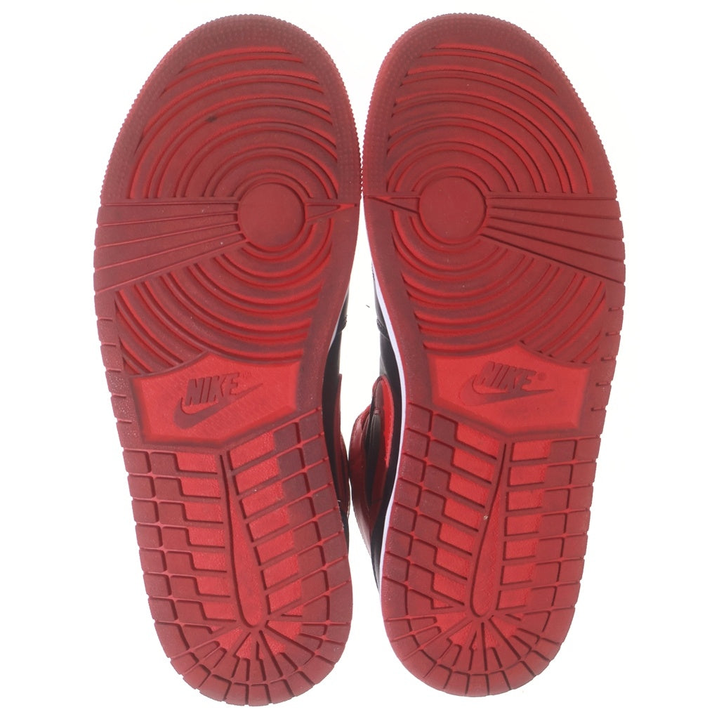 NIKE(ナイキ) Air Jordan 1 Mid Bred Toe ナイキ エアジョーダン1 ミッド ブレッドトゥミッドカットスニーカー ブラック/レッド US8/26cm DQ8426-060