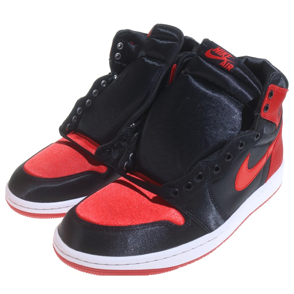 NIKE(ナイキ) WMNS AIR JORDAN 1 RETRO HIGH OG SATIN BRED FD4810-061 ウィメンズ エアジョーダン1 レトロ サテンブレッド ハイカットスニーカー レッド/ブラック US11/38cm