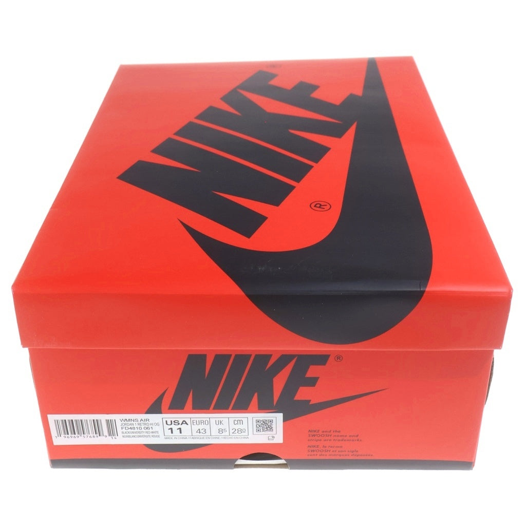 NIKE(ナイキ) WMNS AIR JORDAN 1 RETRO HIGH OG SATIN BRED FD4810-061 ウィメンズ エアジョーダン1 レトロ サテンブレッド ハイカットスニーカー レッド/ブラック US11/38cm