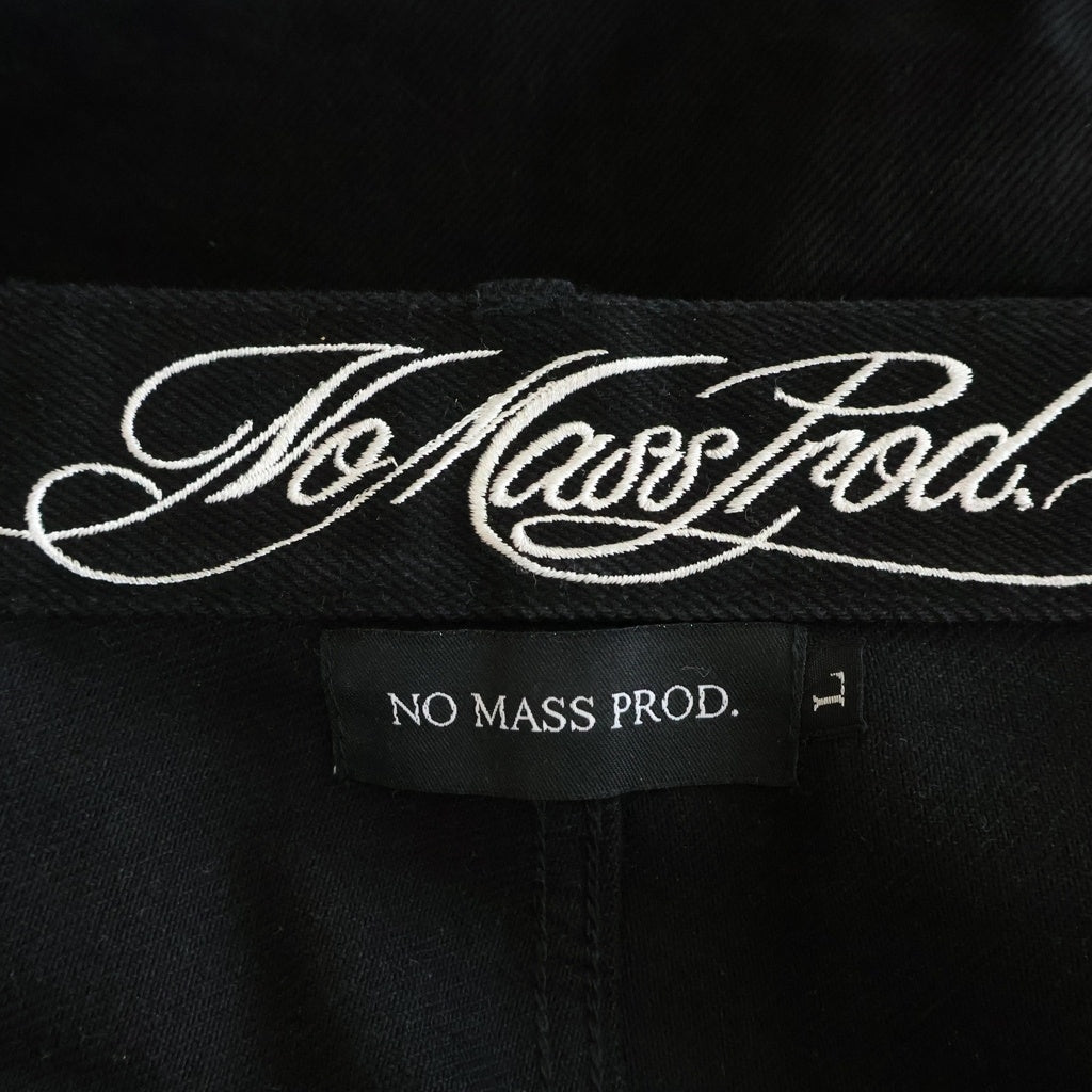 NO MASS PROD(ノーマスブロッド) RAW DENIM JAPANESE LOOSE FIT BAGGY JEANS ローウエスト ジャパニーズ ルーズフィット スナップデザイン デニムパンツ ジーンズ ブラック