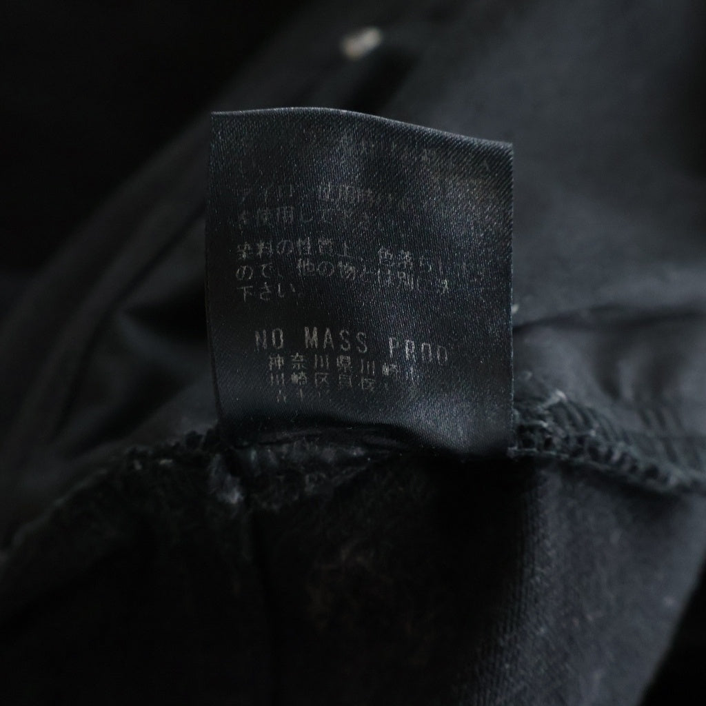NO MASS PROD(ノーマスブロッド) RAW DENIM JAPANESE LOOSE FIT BAGGY JEANS ローウエスト ジャパニーズ ルーズフィット スナップデザイン デニムパンツ ジーンズ ブラック