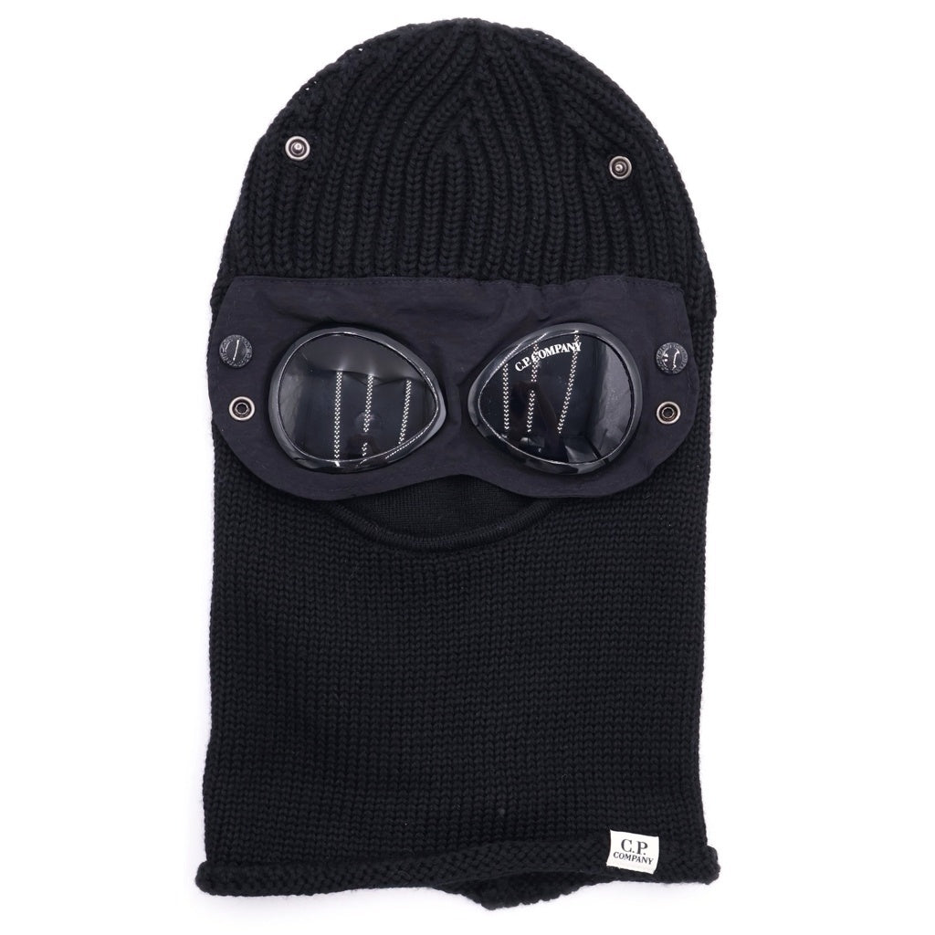 C.P. Company(シーピーカンパニー) 25AW Wool Goggle Balaclava RFCMAC740A ゴーグル付き バラクラバ ウールニットビーニー 帽子 ブラック