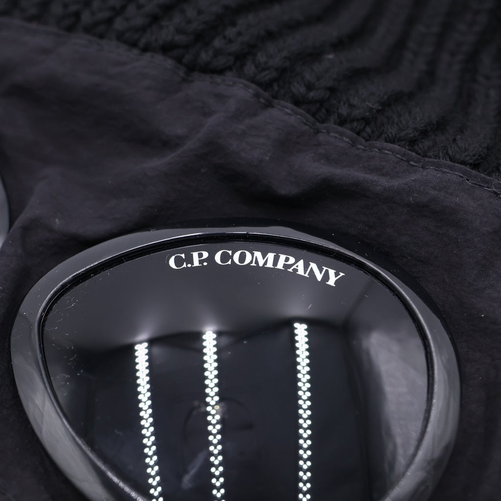 C.P. Company(シーピーカンパニー) 25AW Wool Goggle Balaclava RFCMAC740A ゴーグル付き バラクラバ ウールニットビーニー 帽子 ブラック