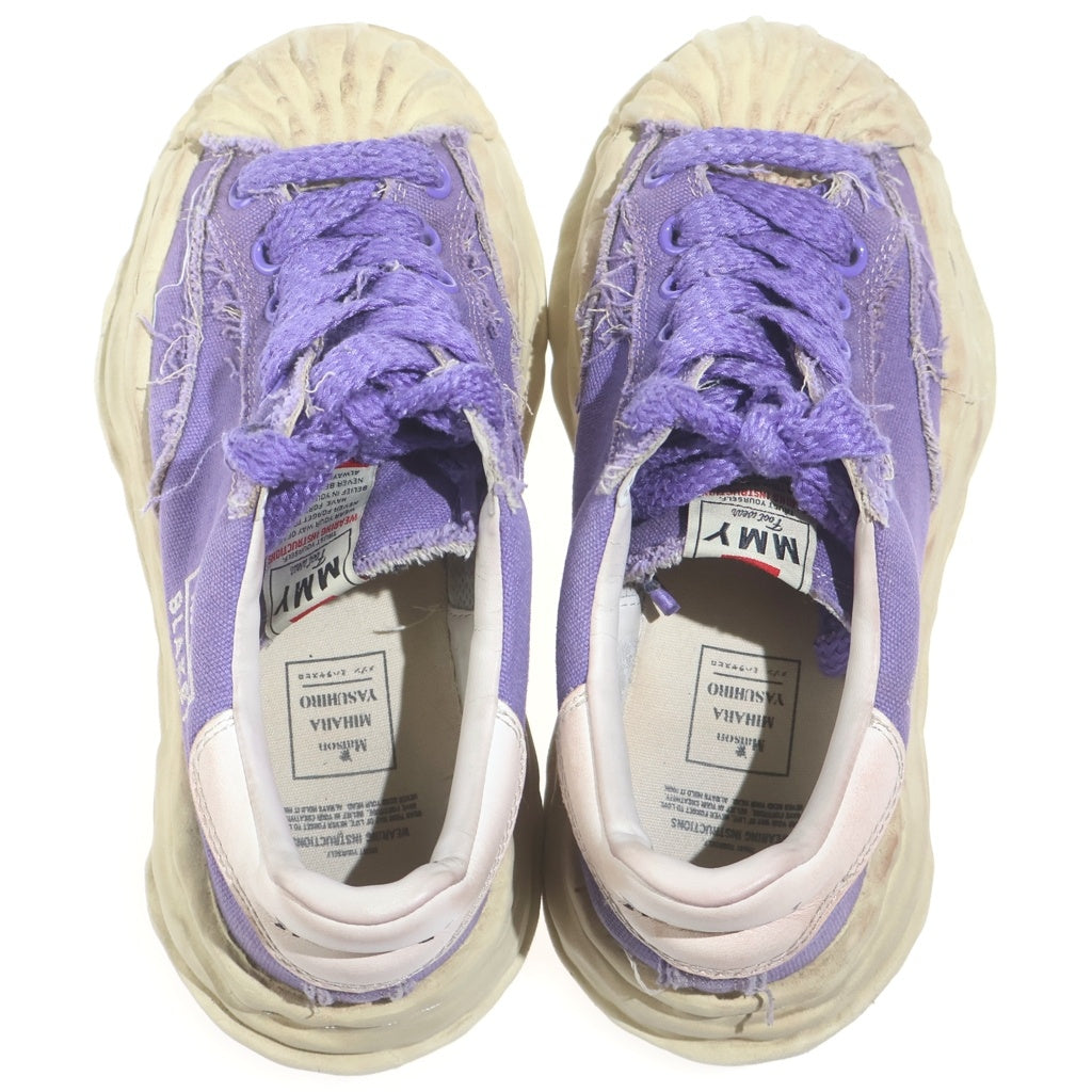 MAISON MIHARAYASUHIRO(メゾンミハラヤスヒロ) BLAKEY DISTRESSED CANVAS SNEAKER ブレイキー ダメージ加工 キャンバス ローカットスニーカーパープル レディース A10FW712