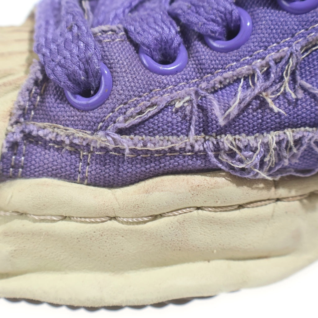 MAISON MIHARAYASUHIRO(メゾンミハラヤスヒロ) BLAKEY DISTRESSED CANVAS SNEAKER ブレイキー ダメージ加工 キャンバス ローカットスニーカーパープル レディース A10FW712