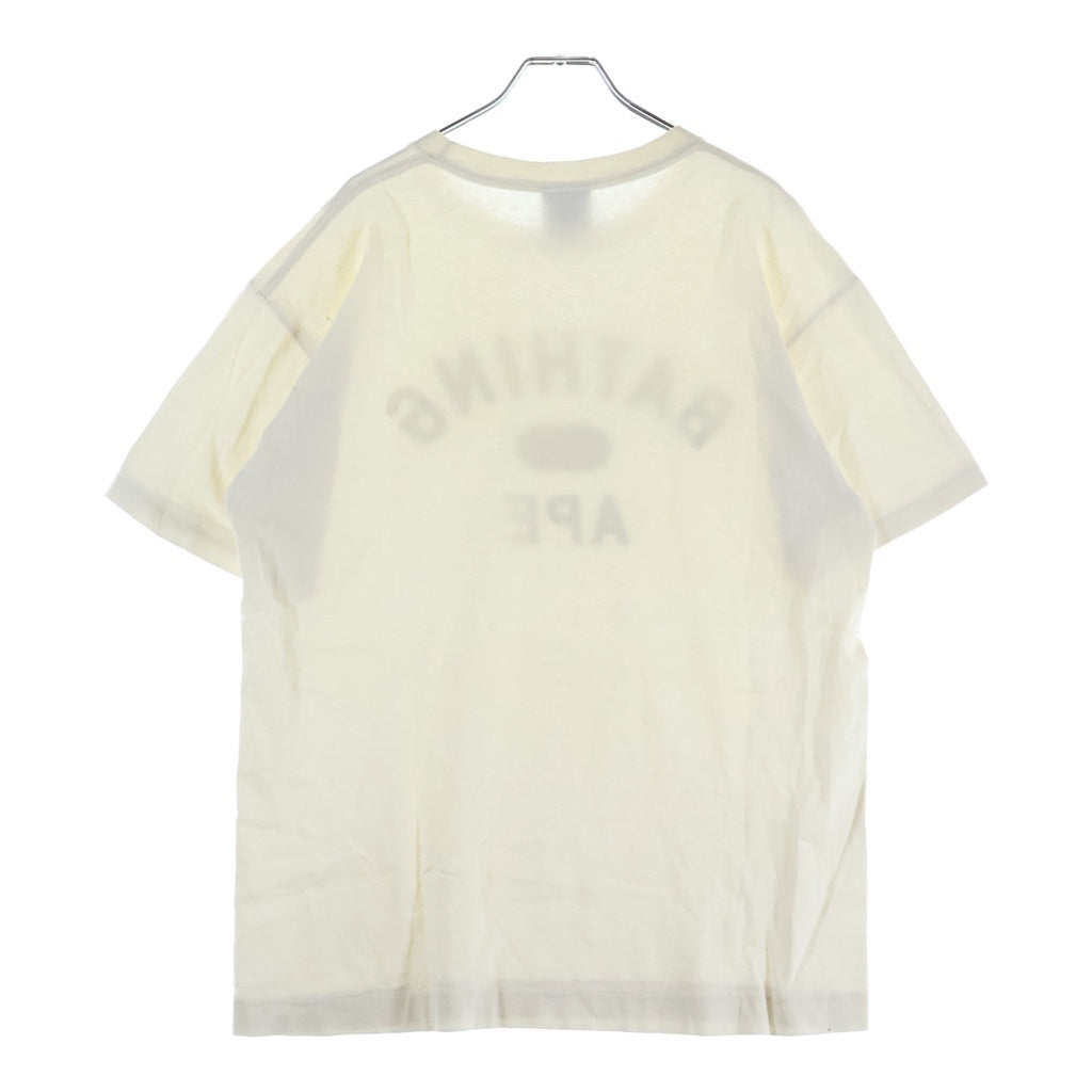 （16）アベイシングエイプ　白Tシャツ A BATHING APE(アベイシングエイプ) エイプ 90S COLLEGEE TEE 初期タグ