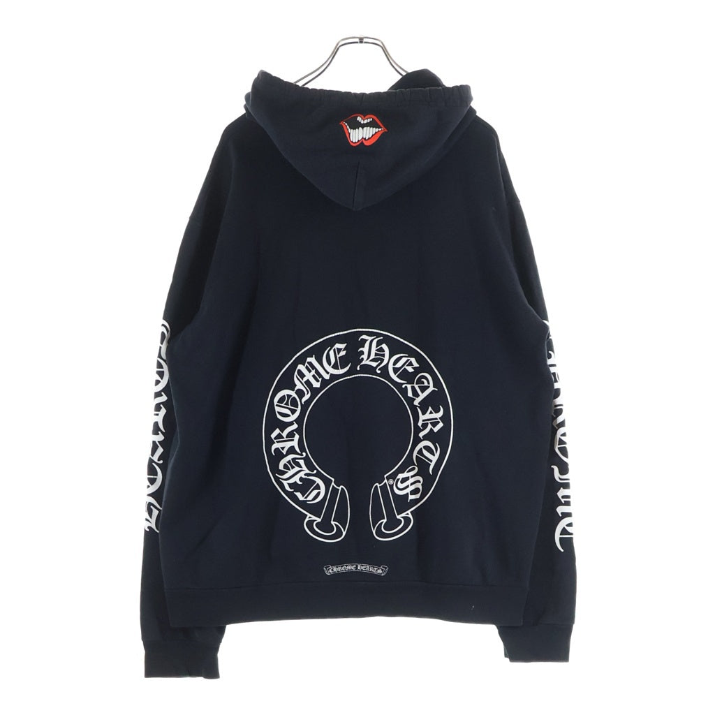 CHROME HEARTS(クロムハーツ) ×MATTY BOY CHOMPER SWTSHRT HD PLVR ×マッティボーイ チョンパー ホースシューフーディ プルオーバースウェットパーカー ブラック