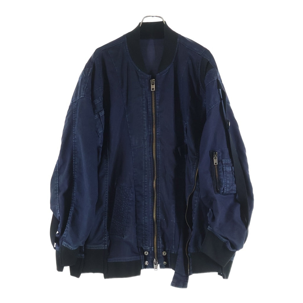 DIESEL(ディーゼル) D-FRANKIE 再構築デニムボンバージャケット レザーパッチ インディゴ 0HBAF