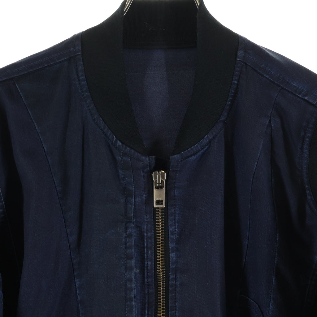 DIESEL(ディーゼル) D-FRANKIE 再構築デニムボンバージャケット レザーパッチ インディゴ 0HBAF
