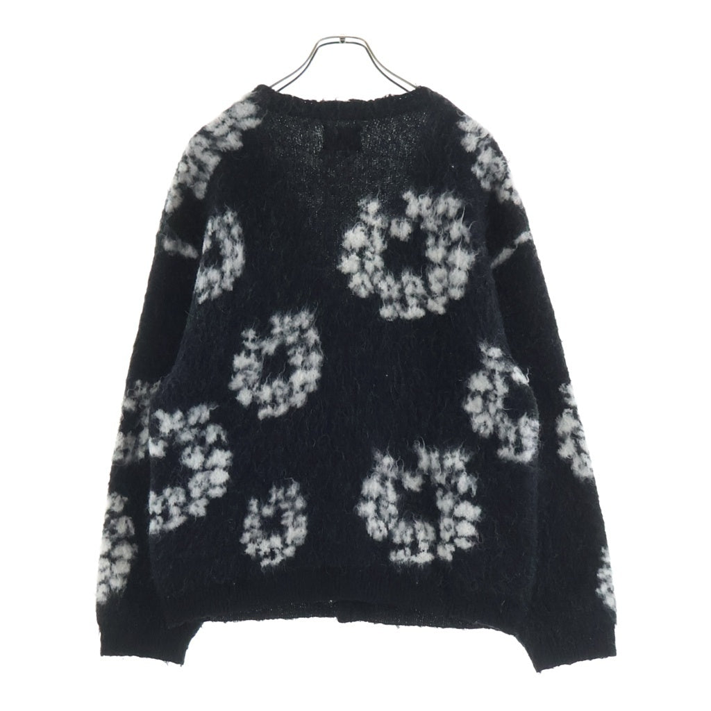 SAINT MICHAEL(セントマイケル) 24AW ×DENIM TEARS DT MH CARDIGAN デニムティアーズ モヘア カーディガン ブラック SM-YS1-0000-C50